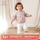 乖奇熊女寶寶純棉衛衣套裝秋冬季嬰兒童抓絨保暖兩件套衣服春秋外出洋氣 珊瑚粉 90