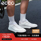 愛(ài)步（ECCO）新款休閑德訓鞋厚底板鞋男 街頭球鞋539834 灰白色/白色41