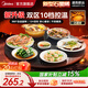 美的（Midea）暖菜板【國家補貼】加熱板家用加熱菜板多功能飯菜保溫板恒溫60CM方形飯菜保溫神器桌墊熱牛奶 60cm圓形丨雙區控溫丨【新升級】石墨烯 飯菜保溫板