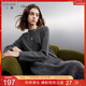 三彩2025冬季新款針織連衣裙圓領(lǐng)直筒裙流蘇長(cháng)裙女