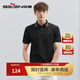 柒牌polo衫男短袖夏季翻領(lǐng)短袖【5A抗菌/2A防螨】1T70570 黑色 XL (180)