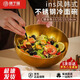 膳于福韓式冷面碗20cm不銹鋼大碗湯碗泡面碗韓國拌飯料理餐具鍍金色