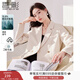 香影小西裝外套2026春新款米白氣質(zhì)休閑西服爆款職場(chǎng)輕熟風(fēng)女裝 米色 S