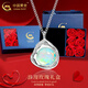 中國黃金（CHINA GOLD）S925銀項鏈女士百搭小眾火彩歐泊石吊墜婦女節生日禮物送女友老婆 玫瑰禮盒+火彩歐泊石項鏈