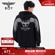 BOY LONDON春季男女同款刺繡潮酷朋克時(shí)尚連帽開(kāi)衫衛衣外套N06029 黑色 S