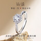 鉆途莫桑鉆戒1克拉銀六芒星開(kāi)口刻字求婚結婚戒指送女友情人節禮物 2克拉六芒星鉆戒-開(kāi)口可調節大小