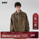 BJHG巴黎奧運王昶同款不計后果秋美式復古PU皮衣男潮牌美拉德夾克外套 咖啡棕 M