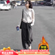 皮爾卡丹歐貨休閑運動(dòng)套裝女春秋2025年新款時(shí)尚洋氣闊腿褲衛衣兩件套 6581白色上衣+鐵灰褲子(加絨) L (建議體重112-124斤)