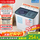 揚子集團洗衣機半自動(dòng)老式家用雙桶大容量雙缸洗衣機藍光 洗脫雙筒小型波輪 20.5KG【洗13+7.5脫透明面板強電機】 雙缸