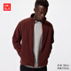優(yōu)衣庫男裝女裝搖粒絨拉鏈茄克/長(cháng)袖外套廓系夾克479792 19 酒紅色 XL /180/108B