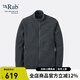 Rab睿坡新品Stavel Jacket戶(hù)外保暖防風(fēng)柔軟抓絨衣夾克外套男 QFG-68 黑灰色 M