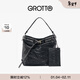 GROTTO個(gè)樂(lè )流浪包中號子母包托特松弛感通勤斜挎單肩包新年禮物 經(jīng)典黑 中號