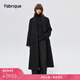 Fabrique戧駁領(lǐng)長(cháng)款單面呢大衣女秋季新品 黑色 XS （XS/P）