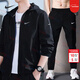 耐克（NIKE）運動(dòng)套裝男裝 2025秋季新款潮流時(shí)尚夾克外套 薄款梭織長(cháng)褲兩件套 熱售/DD4747-010+FB7498-010 L /175