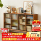 香木語(yǔ)實(shí)木書(shū)架書(shū)柜日式格子柜帶玻璃客廳落地矮柜家用書(shū)房置物架儲物柜