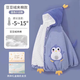 棉小果嬰兒秋冬外出披風(fēng)防風(fēng)斗篷寶寶加厚擋風(fēng)兒童抱被外套幼兒披肩冬季 企鵝藍【建議溫度-5~15°C】 100 cm【適合0-6歲寶寶】