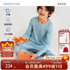 愛(ài)慕兒童小暖氣【中暖】?jì)和Ｅ瘍纫绿籽b男女童吸濕發(fā)熱打底秋衣秋褲童裝 中暖【-5~5℃】晴空藍 170 （100-120斤）