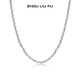 周六福（ZLF）S925銀飾項鏈女百搭簡(jiǎn)約無(wú)吊墜銀飾素鏈子O字鏈配飾首飾 素鏈42cm