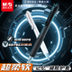 晨光（M&G）防疲勞軟膠中性筆按動(dòng)學(xué)生筆芯黑色考試水筆0.5速干辦公簽字零感大師 【零感大師】2支-1黑1白-黑色0.5mm 【推薦】加4支升級銀桿ST尖替芯
