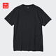 優(yōu)衣庫男裝女裝SUPIMA COTTON圓領(lǐng)T恤/短袖482297 09 黑色 M
