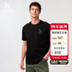 哈吉斯（HAZZYS）男裝 25夏大Logo圓領(lǐng)短袖T恤ASTZE0CBX70【安心品質(zhì)】