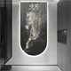 柒個(gè)畫(huà)師馬到成功客廳電子鐘萬(wàn)年歷2026新款玄關(guān)墻裝飾畫(huà)插電日歷拱形掛畫(huà) T136045 50*100(建議0.7米-0.8米的墻面) 高清UV精雕+晶瓷防刮[無(wú)燈款]