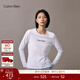 Calvin KleinJeans25秋季新款女士休閑通勤ck字母印花打底衫修身長(cháng)袖T恤上衣