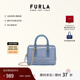芙拉（FURLA）【新年禮物】CANDY女士迷你鏈條包波士頓包果凍包手提包斜挎包 青色
