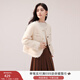 香影小香風(fēng)毛絨外套女秋冬裝2025新款千金感羊羔毛風(fēng)短款仿生皮草 米色 S