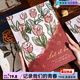 紙歐莉復古油畫(huà)鏤空同學(xué)錄小學(xué)生六年級創(chuàng  )意高顏值活頁(yè)本初高中畢業(yè)紀念冊男女生小眾高級感ins風(fēng)留言本 【80張內頁(yè)】郁金香（68張好友頁(yè)）