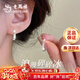 老鳳祥S925純銀耳釘女生時(shí)尚高級感碎碎冰耳扣跨新年生日禮物送女友老婆 碎碎冰耳釘-品牌禮盒