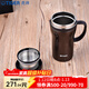 虎牌（TIGER）簡(jiǎn)約真空保溫杯辦公家用不銹鋼帶濾網(wǎng)泡茶杯茶水分離杯CWN-A48C 咖啡色 480ml