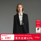 Scofield【含羊毛】女裝氣質(zhì)通勤西服一?？畚餮b外套秋季新款 黑色 S 160