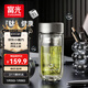 富光玻璃杯純鈦抗菌泡茶杯 茶水分離杯子雙層商務(wù)車(chē)載水杯男士禮盒裝