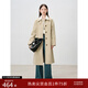 自巧小個(gè)子POLO領(lǐng)韓版風(fēng)衣女中長(cháng)款2024早秋新款英倫風(fēng)衣大衣外套 淺卡其【單排扣闊版】 XXS (1碼)