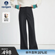 Navigare意大利小帆船女士休閑褲2025秋冬新款棉質(zhì)親膚直筒褲簡(jiǎn)約時(shí)尚褲子 隕石黑 M
