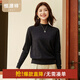 恒源祥純羊毛衫半高領(lǐng)針織衫上衣女秋冬新款純色套頭保暖內搭打底衫毛衣 復古灰 M /165/88A