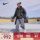 耐克（NIKE）男子Logo印花連帽中長(cháng)款復古風(fēng)保暖戶(hù)外潮流時(shí)尚輕便羽絨服 DV1134-010 XL