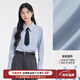 達佳詩(shī)女士白襯衫女2025年秋冬新款高級感上衣職業(yè)長(cháng)袖正裝面試藍色襯衣 藍色長(cháng)袖 【店長(cháng)推薦，好打理不易皺】 M 【正碼正拍】適合105-115斤可穿