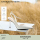 CHARLES&KEITH亮鉆鏈條腕帶尖頭高跟涼鞋女生日禮物新年禮物CK1-60280436 Cream奶白色 38