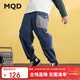 馬騎頓（MQD）男童秋季新品學(xué)院風(fēng)休閑百搭水洗錐形褲牛仔褲 中牛仔藍 130