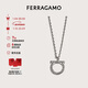 菲拉格慕（Ferragamo）女士灰色黃銅/玻璃項鏈 0696657 禮物送女友