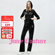 橘滋（Juicy Couture）【云棉天鵝絨】休閑褲女25秋冬新款絲絨微喇褲 黑色 S