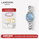 LANZOOM藍族玫瑰小方糖手表女【明星同款】甜美可愛(ài)手鏈表圣誕禮物送女友 【代寫(xiě)賀卡】海藍小方糖