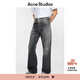 Acne Studios【6期免息】 男士 2021M中腰闊腿寬松涂繪闊腿牛仔褲 黑色 32 /30