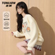 唐獅（TonLion）衛衣女裝春秋季新款潮流寬松上衣服小個(gè)子女生設計感圓領(lǐng)套頭長(cháng)袖