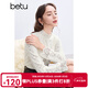 百圖betu女裝冬季新款毛衣半高領(lǐng)磨毛蕾絲彈力舒適毛衣女2411T52 米白 L