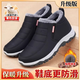 老北京布鞋男冬季加絨加厚防滑中老年人防寒防水老人老年保暖棉鞋 升級特厚款-黑色【男】加倍保暖 36