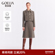 歌莉婭   水洗羊毛短外套+半裙+全羊毛衫  1ACLAB10A 86Y咖啡色 XS