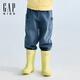 蓋璞Gap男幼童2026春季新款小熊貼袋束口牛仔褲兒童裝休閑長(cháng)褲861061 深色水洗 100 cm(2-3歲)亞洲尺碼